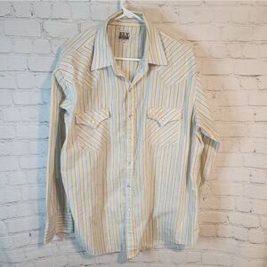 Men's Ely Cattleman pearl snapped longsleeve shirt, size XL